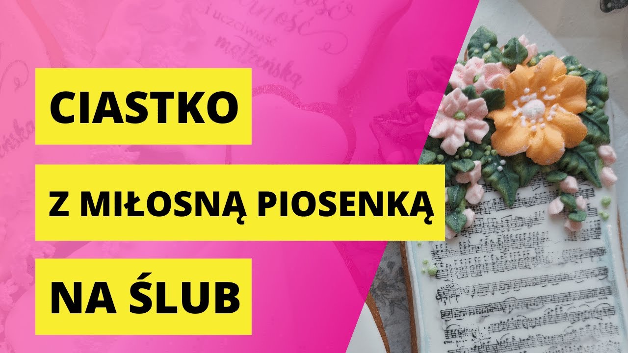 Ciastko z miłosną piosenką na ślub