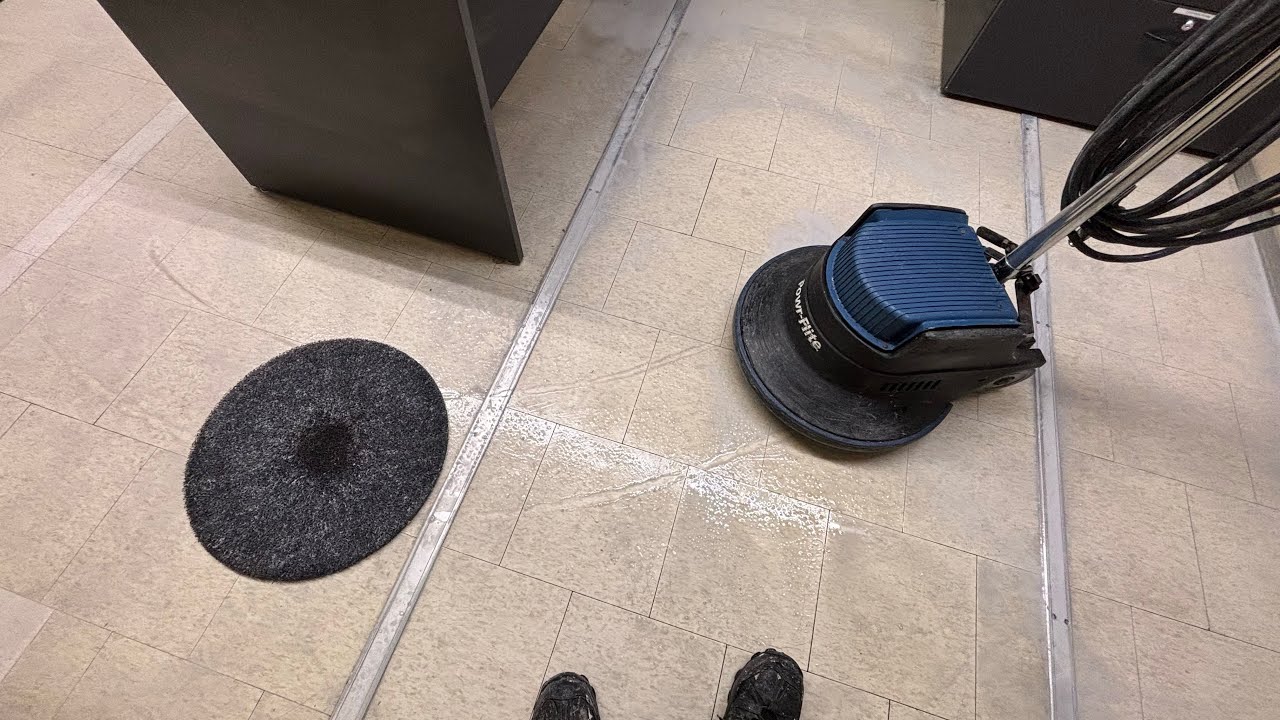 Office Trailer Cleaning (Floor Scrubbing)