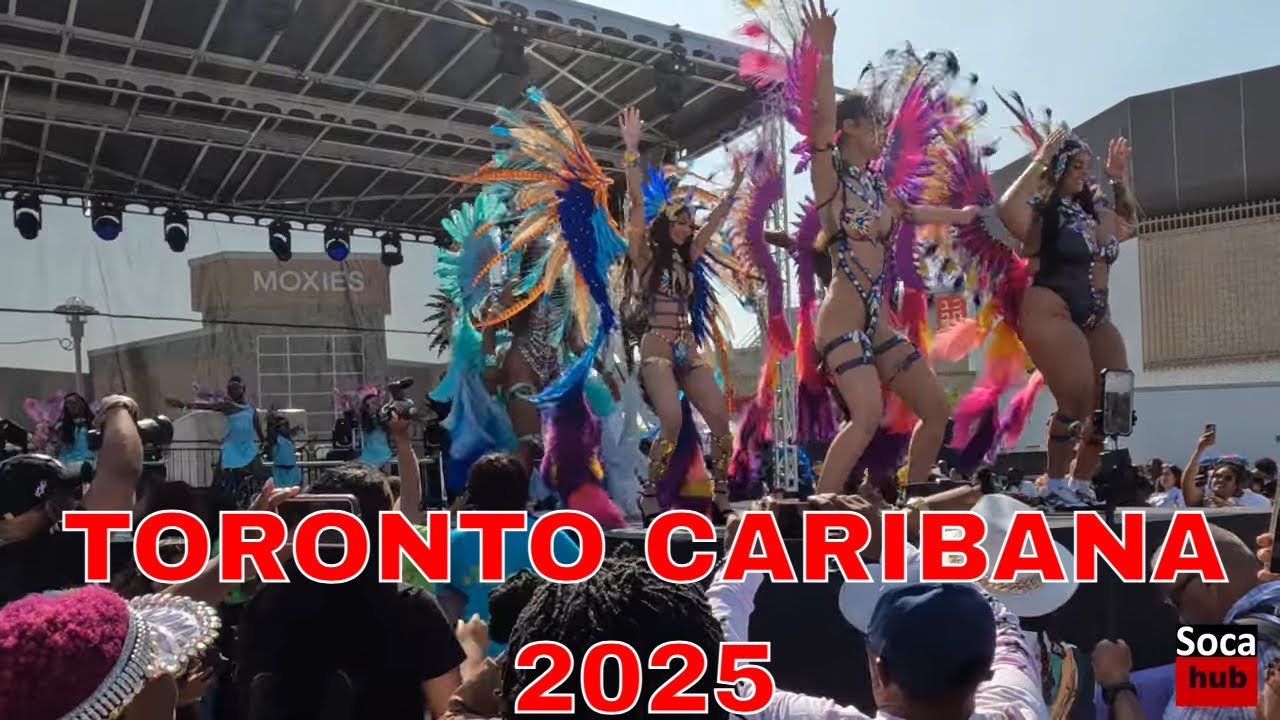 TORONTO CARIBBEAN CARNIVAL 2025 CARIBANA OFFICIAL LAUNCH - CARIBANA COSTUMES AND DANCERS ON DISPLAY