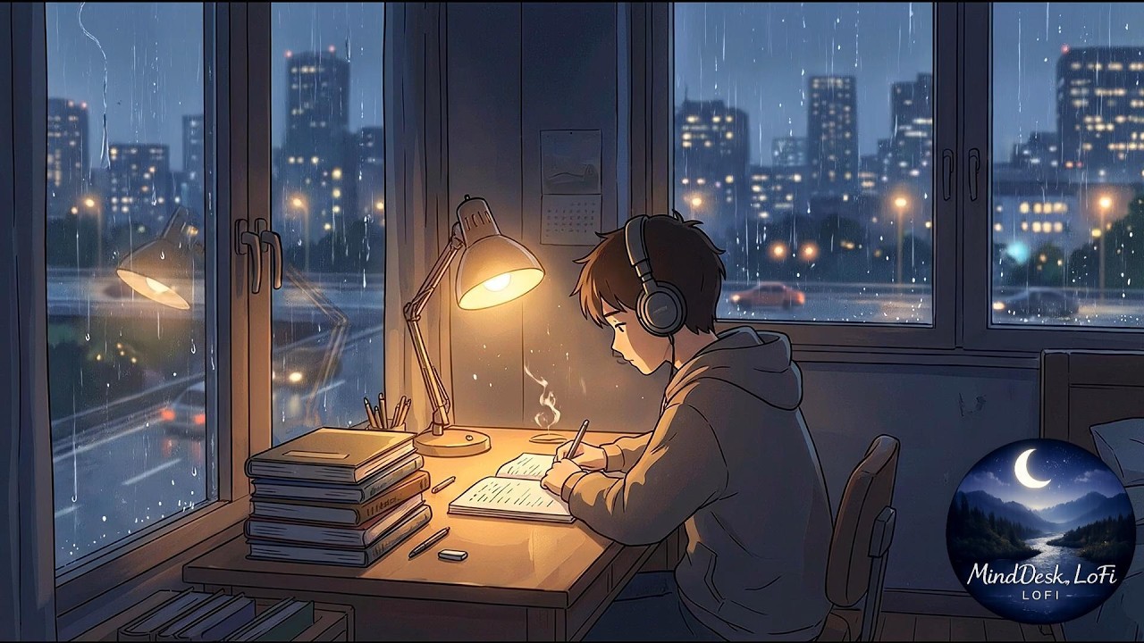 No Lyrics, Just Focus 🌧️ LoFi Hip Hop for Rainy Night Study