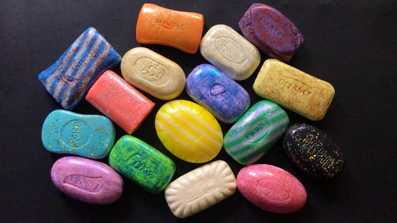 DYED soap | ASMR soap | Cutting dry soap | #soap #sabun #asmrsoap *581