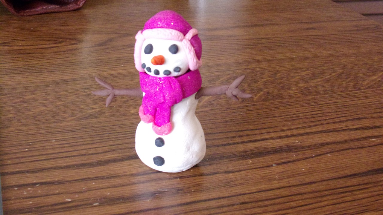 Making a Snowman with Clay