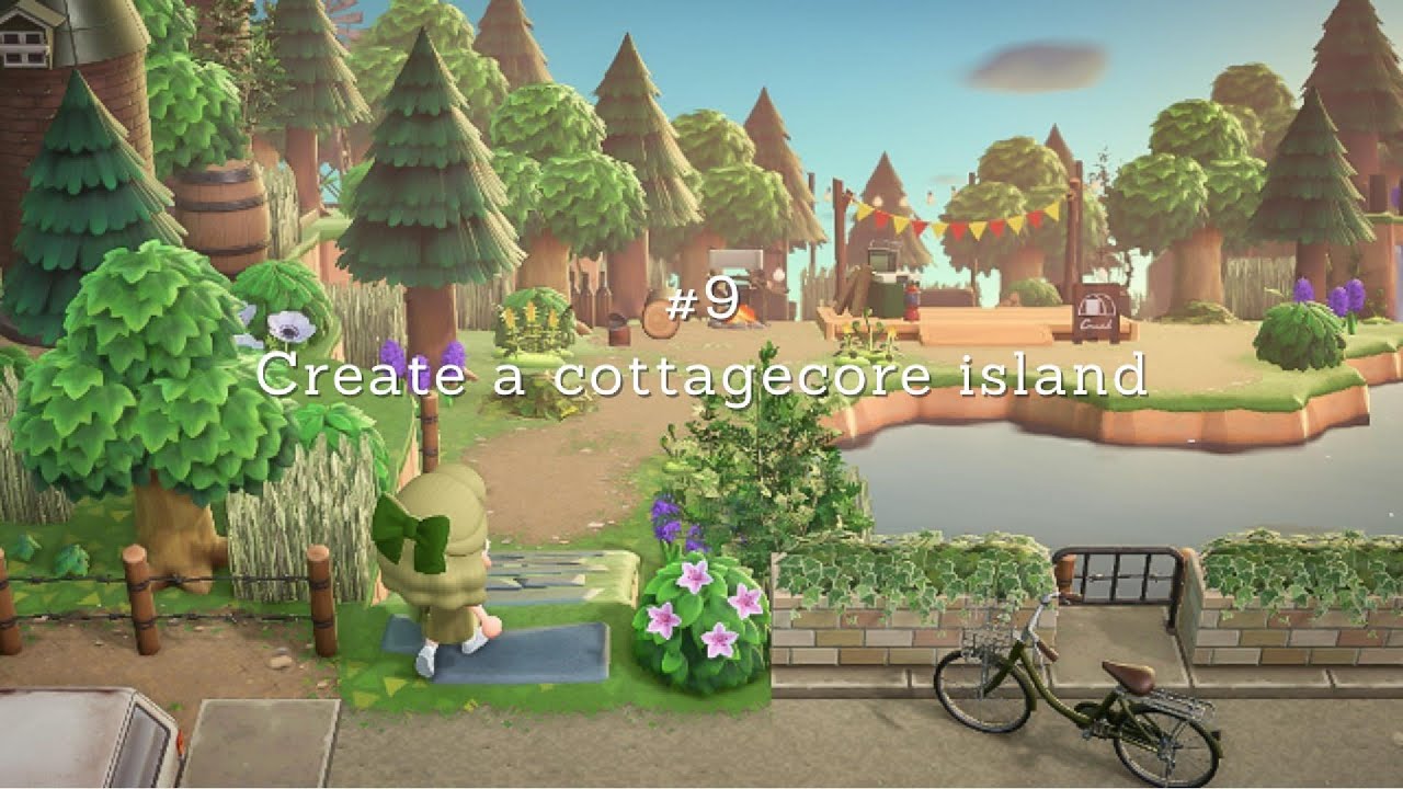 【あつ森】【黙々島クリ】コテージコアな島を作る｜きれいな遠景づくり｜自然に囲まれたキャンプ場🍀ACNH: Campsite  area｜stunning views of lush green🍀