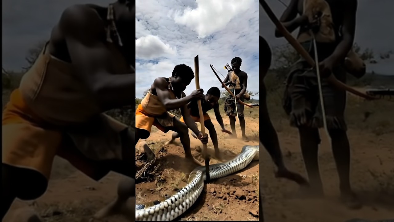 Traditional Snake Hunting by Hadzabe Tribe &ndash; Survival in the Wild