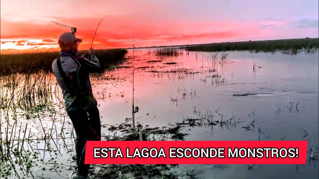 ESTA LAGOA É LUGAR DE MONSTROS! Pescaria em Mostardas, Rio Grande do Sul. 
