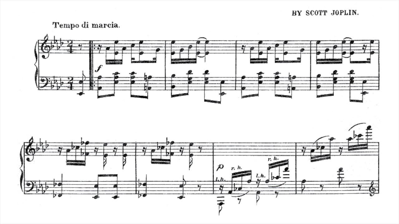 &ldquo;Maple Leaf Rag&rdquo; Scott Joplin - Part 1 &ldquo;Follow Score&rdquo; P. Barton FEURICH piano