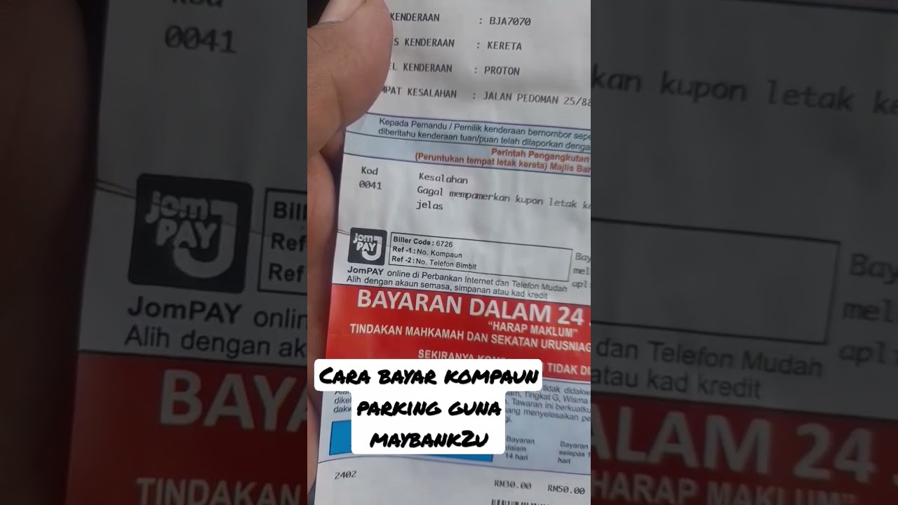 bayar saman parking MBSA