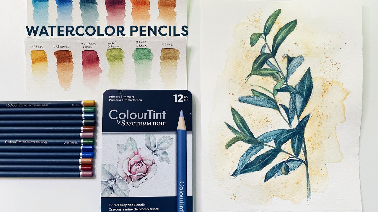 How To Use Spectrum Noir Watercolor Pencils | 6 SIMPLE techniques (FREE coloring page)