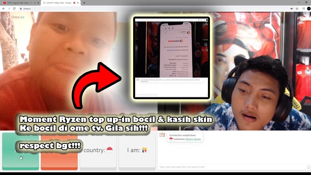Moment Ryzen top up-in & kasih skin ke bocil di ome TV. Gilasih abi! - BTR Ryzen