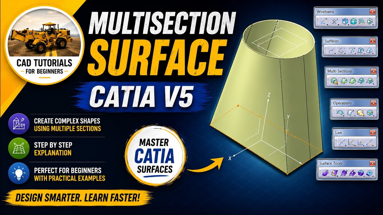 MULTISECTION SURFACE CATIA V5