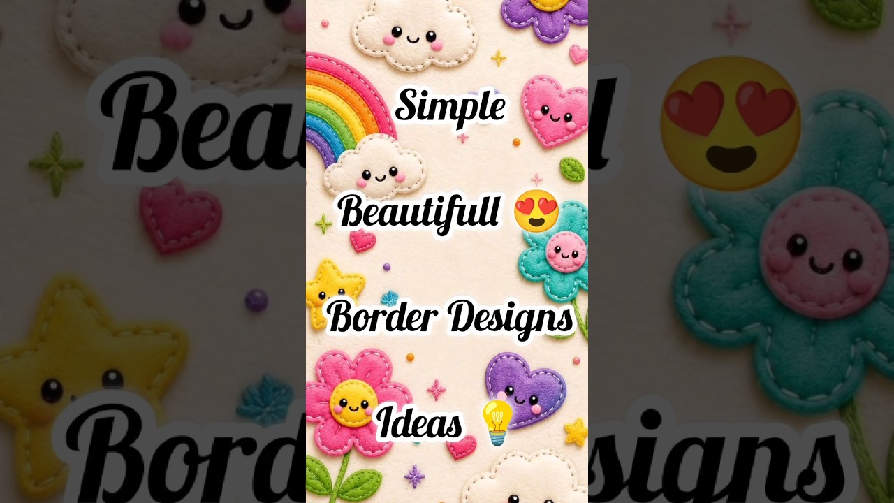 3 Simple Drawing Border Design for Project Front Page ✨Beautiful Drawing Ideas for Title Page Design