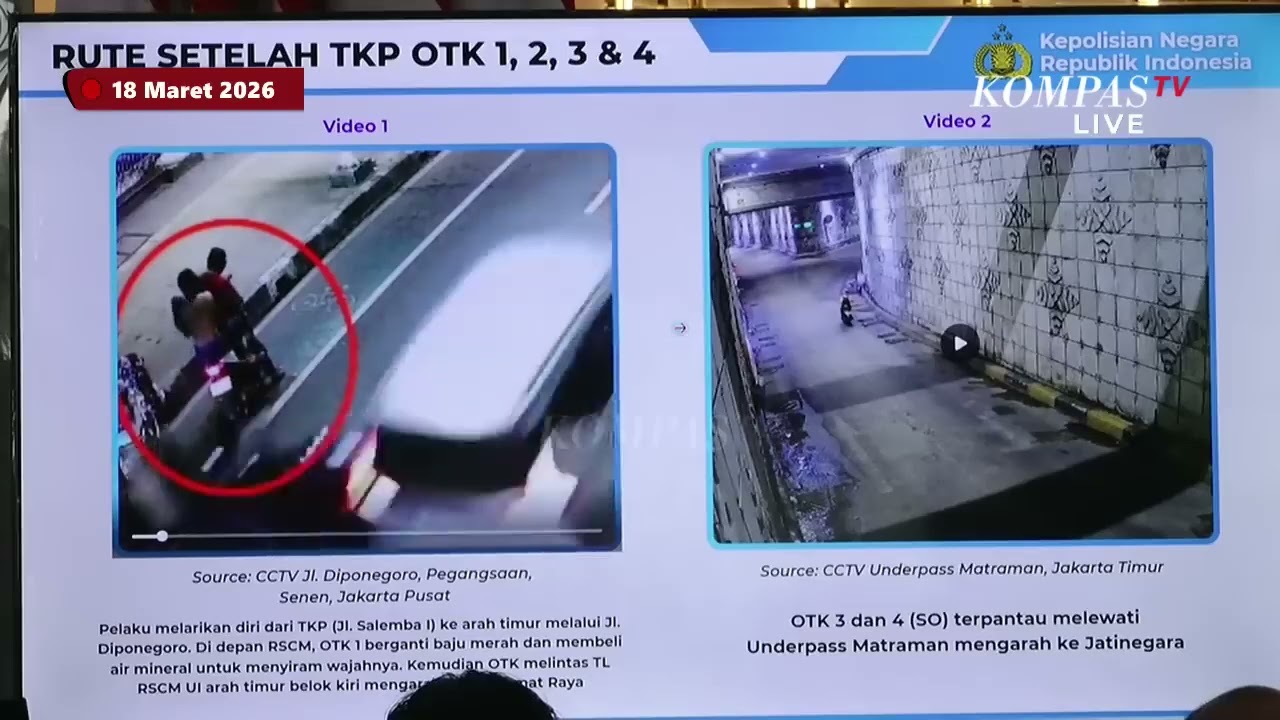 Terungkap! Polisi Putar Rekaman CCTV Aksi Pelaku Penyiraman Air Keras Aktivis Kontras