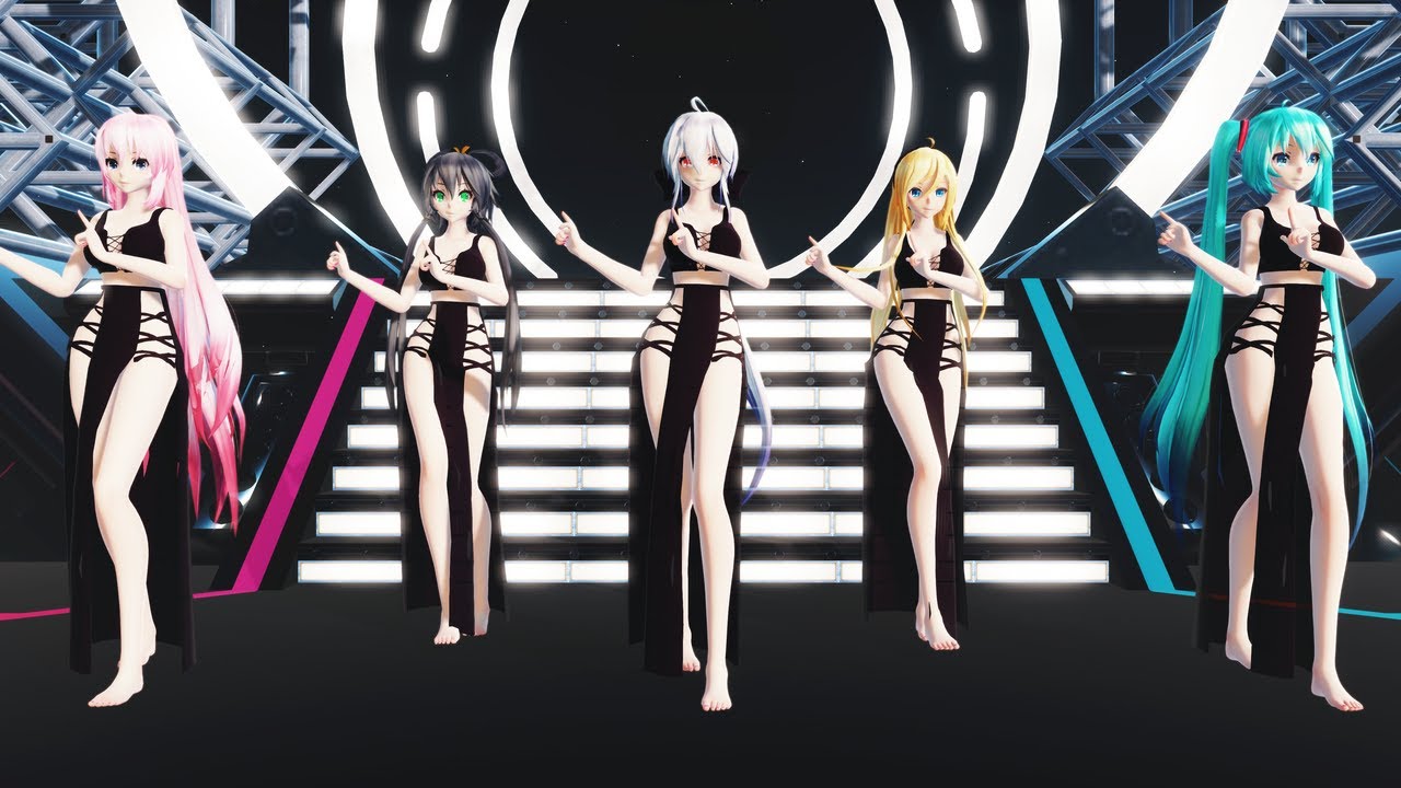 [MMD] Haku / Lily / Tianyi / Miku / Luka [Sexy Love] [4K]
