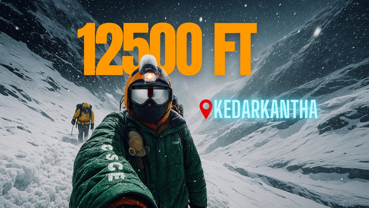 “First Time Snow Trekking Kedarkantha | 12,500ft Himalayan Challenge!”