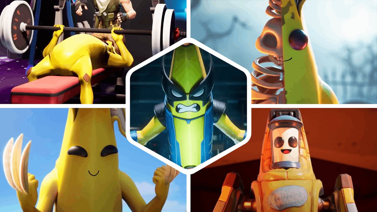 Evolution of Peely in Fortnite Trailers & Cutscenes | Peely - Peelverine