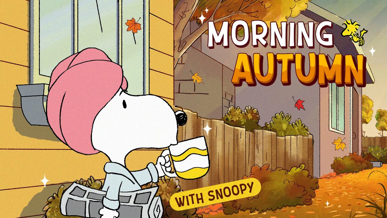 Cozy Autumn Wake Up Jazz with Snoopy ☀️☕| Lo-fi Jazz & Calm Coffee Vibes
