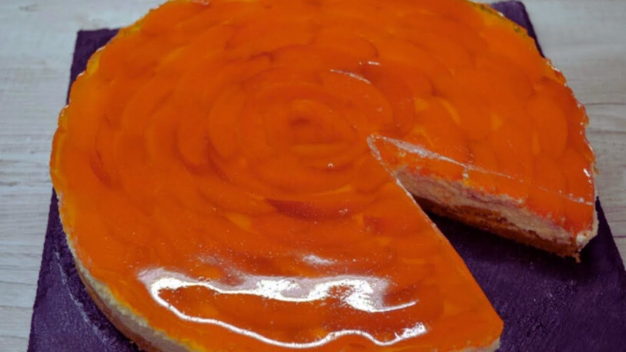 Творожный Торт с Абрикосами и Желе без выпечки. #jellycake with apricot without baking