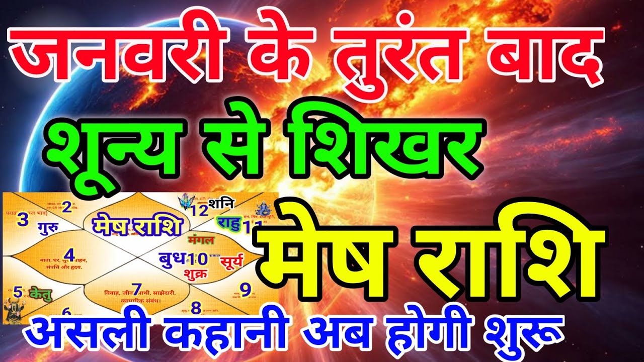 मेष राशि वालों जनवरी के तुरंत बाद शून्य से शिखर असली कहानी अब होगी शुरू.Meshrashi