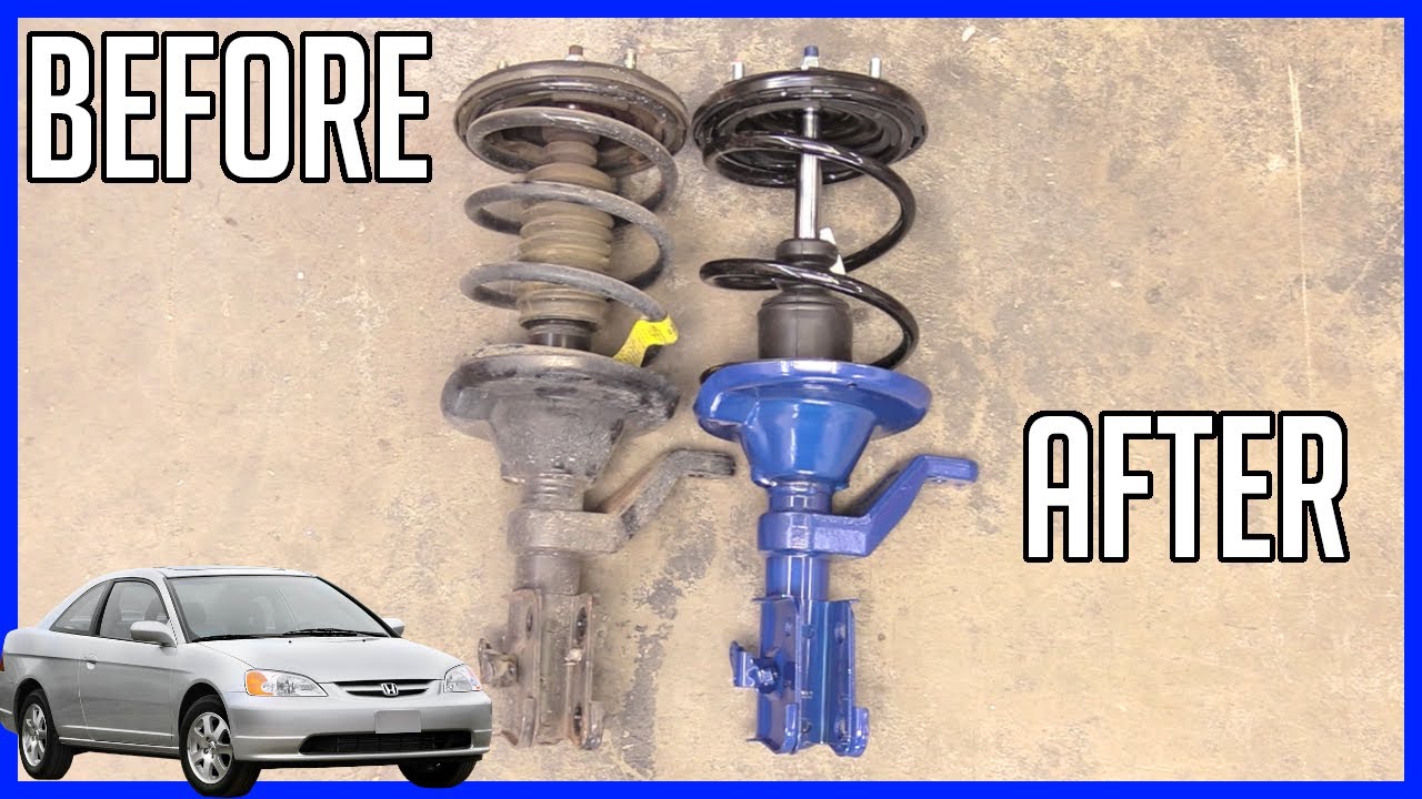 Как заменить стойку и пружину в сборе на Honda Civic 2001-2005 гг. — С РАЗМЕРАМИ И МОМЕНТАМИ ЗАТЯ...