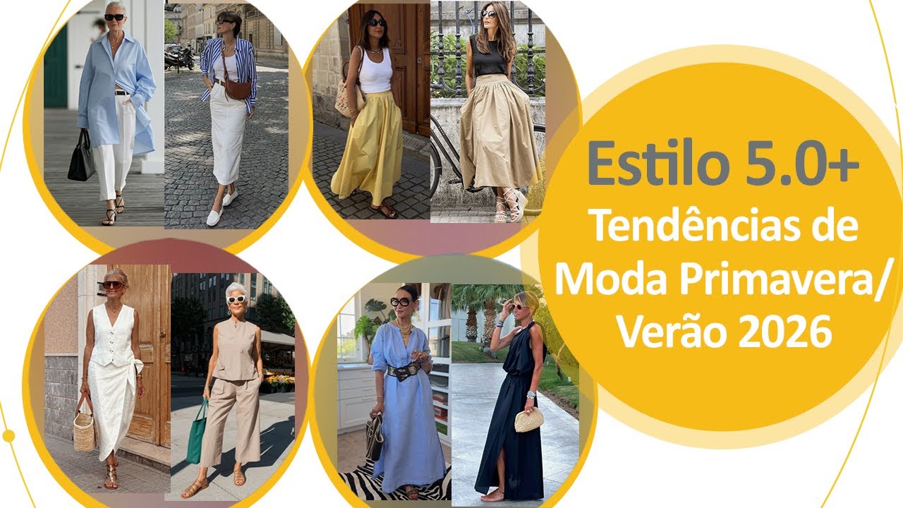 Tendências de Moda Primavera/Verão 2026 | Estilo 5.0+