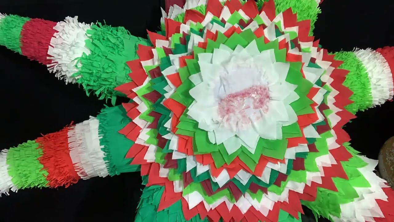 Piñata arte, barro y papel: “tradicional 7 picos tricolor”