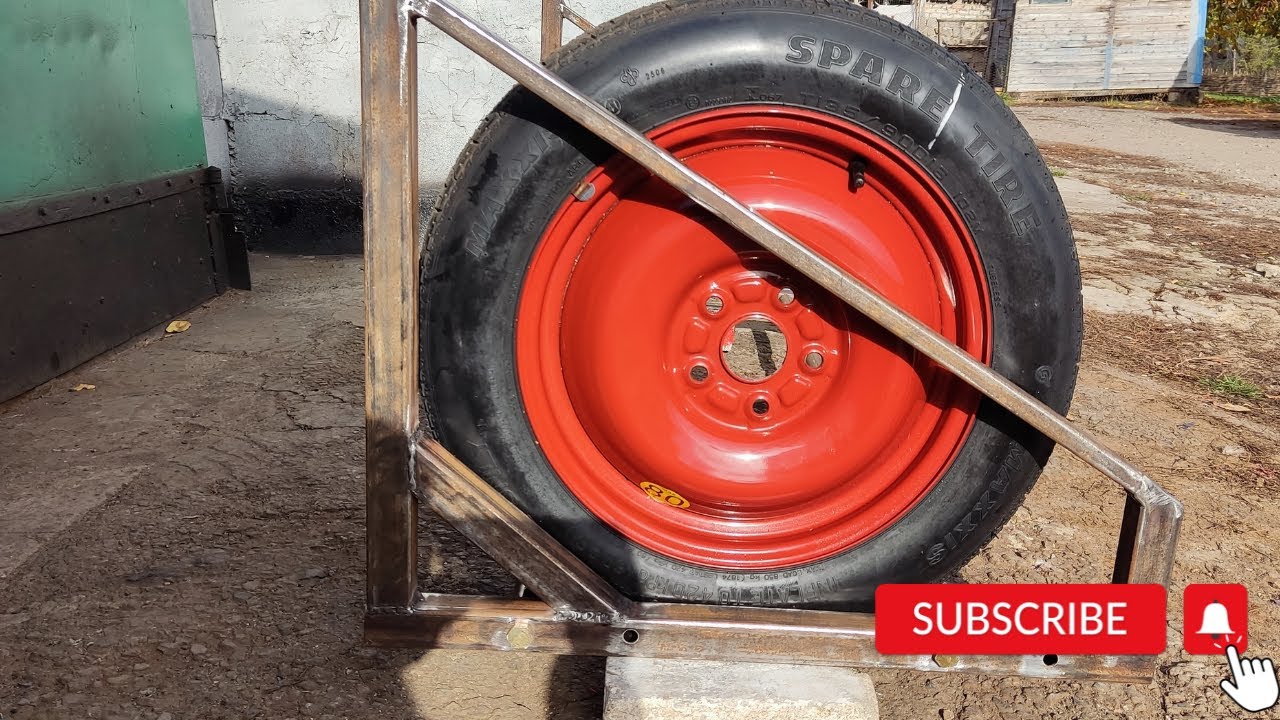 do-it-yourself hanging rack for wheels