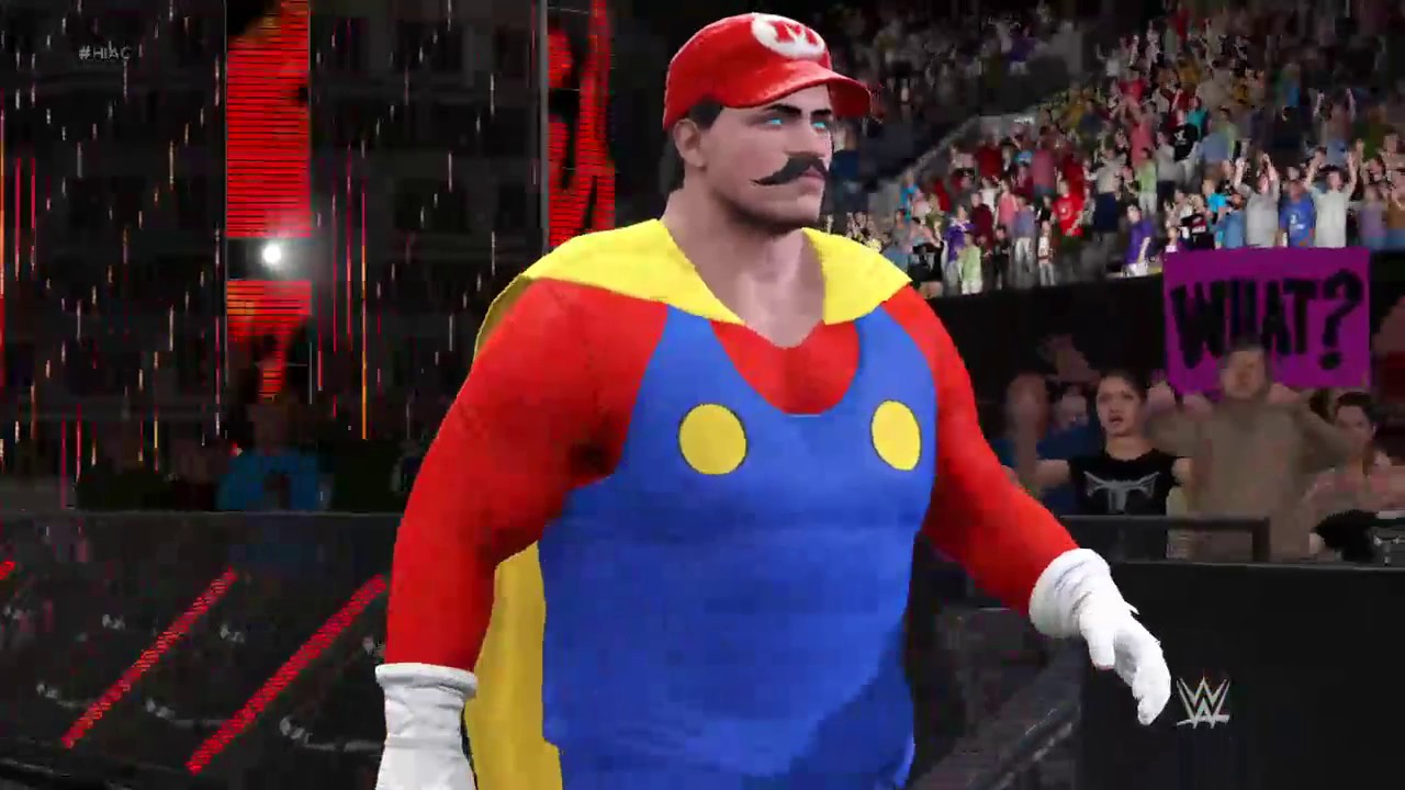 MEWTWO VS SUPER MARIO WWE 2K17 LIVE TABLE MATCH