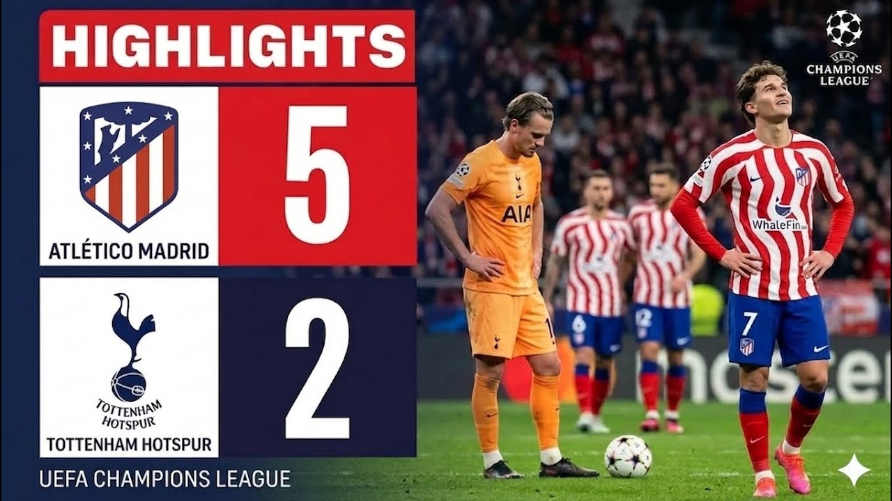Atletico Madrid vs Tottenham All Goal&rsquo;s Match Highlights champions league 2026