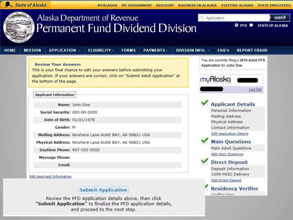 2014 PFD Online Application guide