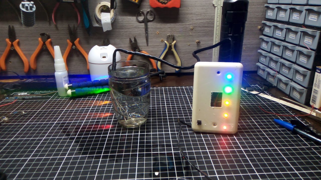 MEDIDOR DE NÍVEL, DE CAIXA D'AGUA,, CASEIRO !Fácil , Sem CI, Sem PCB .