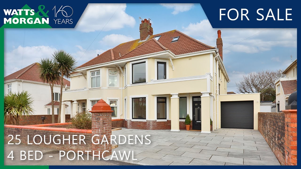 Walk-through property video tour of 25 LOUGHER GARDENS - PORTHCAWL - SOUTH WALES