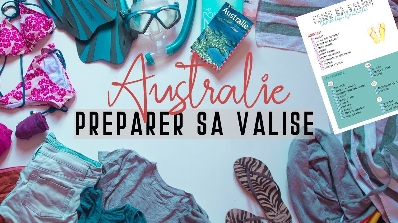 Que mettre dans son bagage + CHECKLIST GRATUITE | les essentiels et produits interdit en Australie