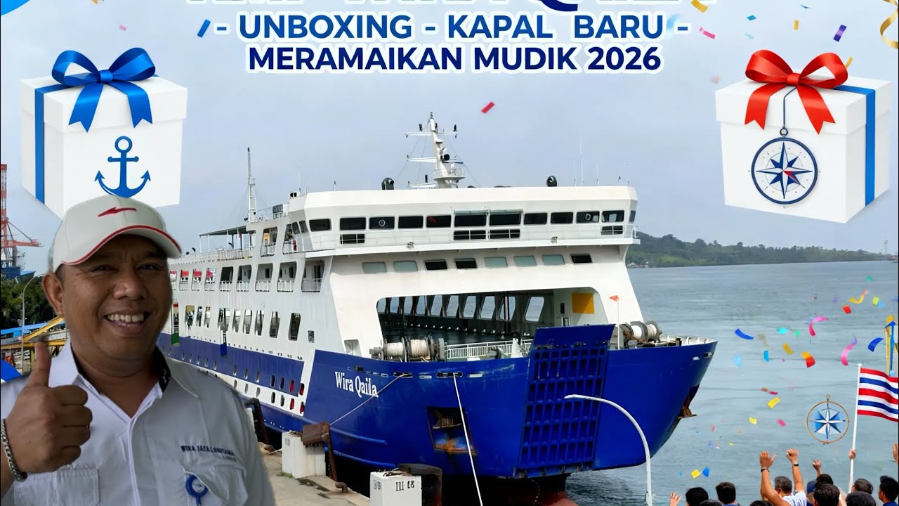 MUDIK 2026‼️UNBOXING KAPAL BARU LANGSUNG DARI CINA KMP.WIRA QAILA DI PELABUHAN MERAK-BAKAUHENI