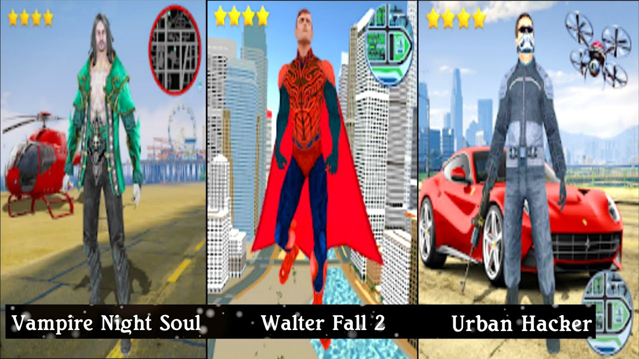 Superhero Escape -  Vampire Night Soul vs Walter Fall 2 vs Urban Hacker