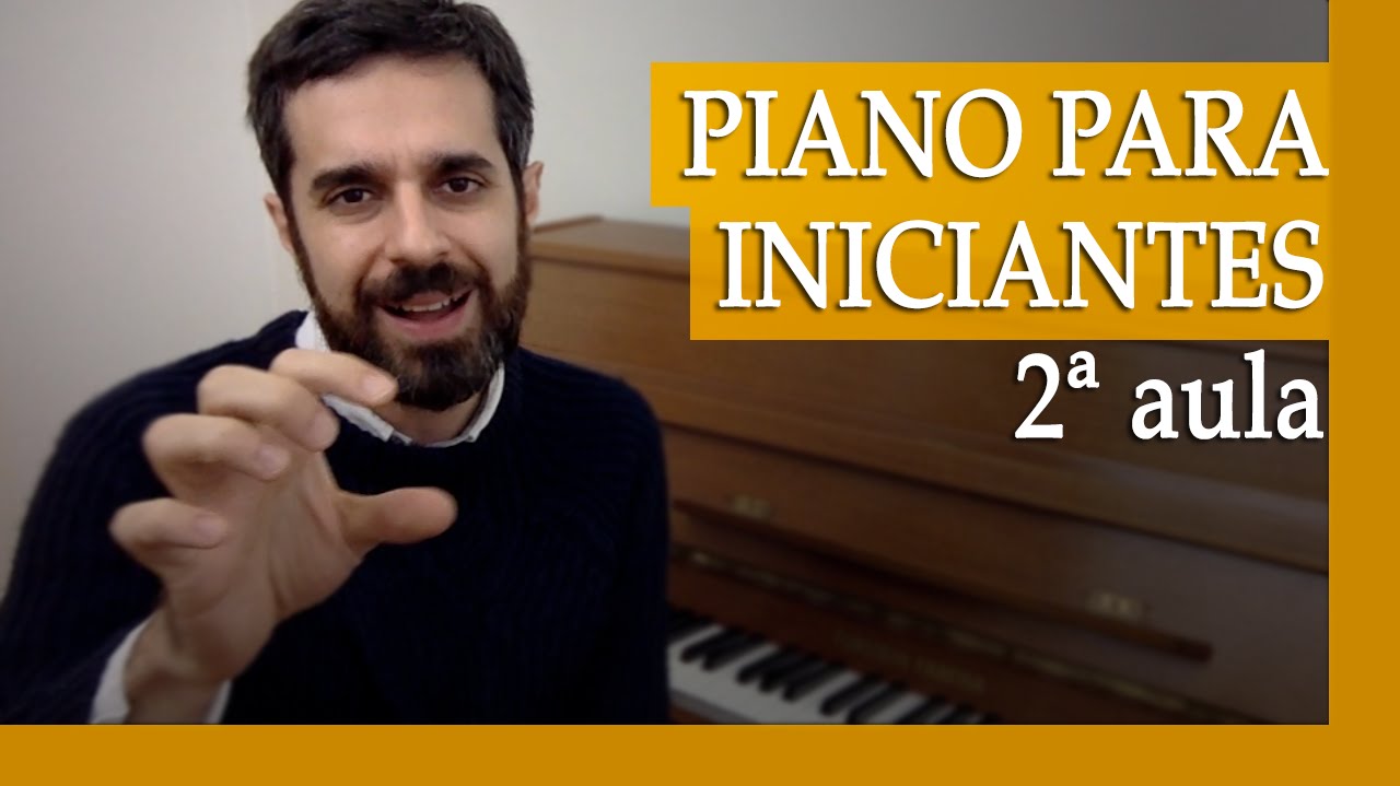 Aula de Piano Para Iniciantes: 2ª aula aberta com instruções de piano para iniciantes.