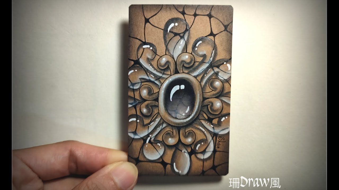 尼澤珀Nzeppel+慕卡Mooka創意禪繞畫教學Creative zentangle painting teaching