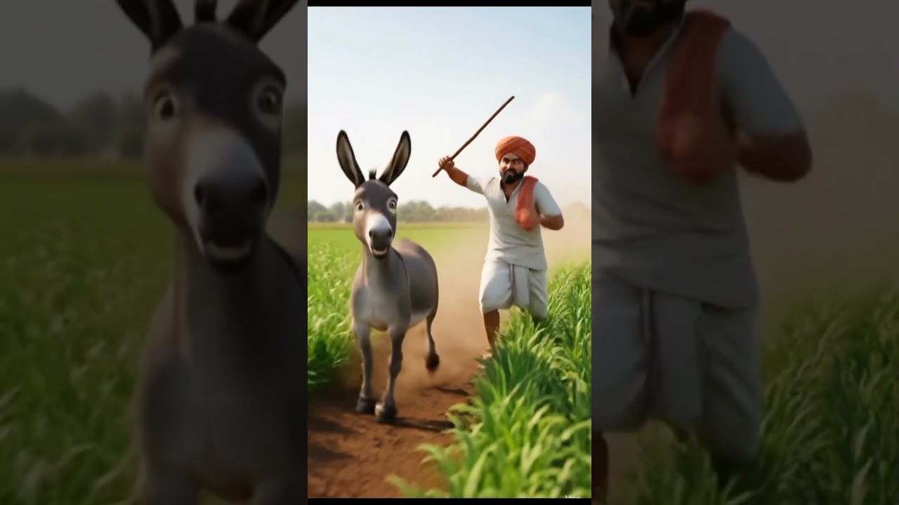 The Donkey Who Saved the Crop… But Cried Alone 💔 | Emotional Short