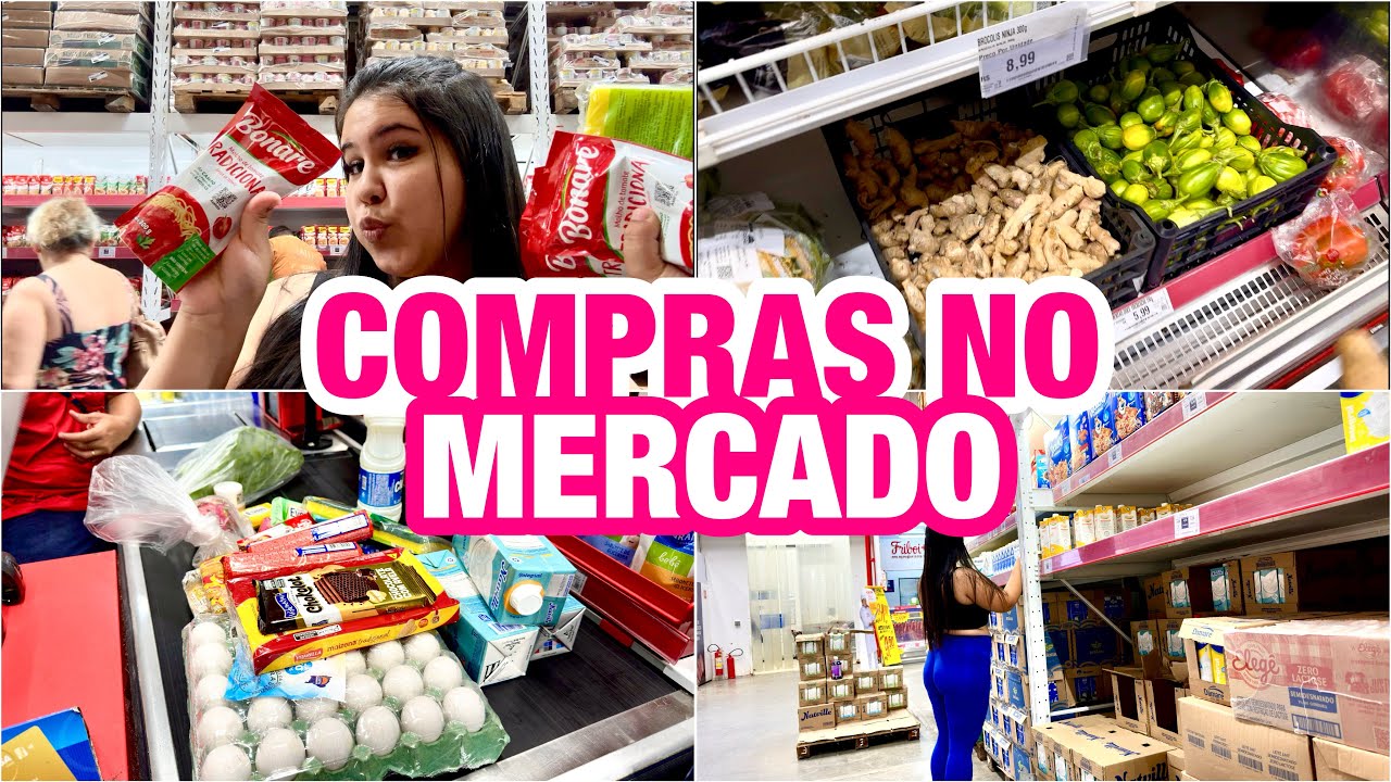 VLOG: COMPRAS NO MERCADO | PROVANDO PITAYA COM MINHA IRMÃ 🥰