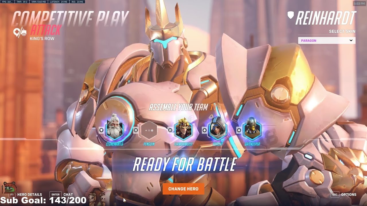 CLONEMAN16 OW 2 REINHARDT GAMEPLAY OVERWATCH 2 RELEASE