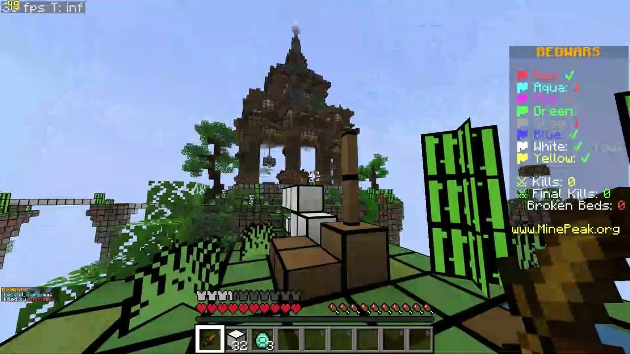 Deuxième game de bedwars.