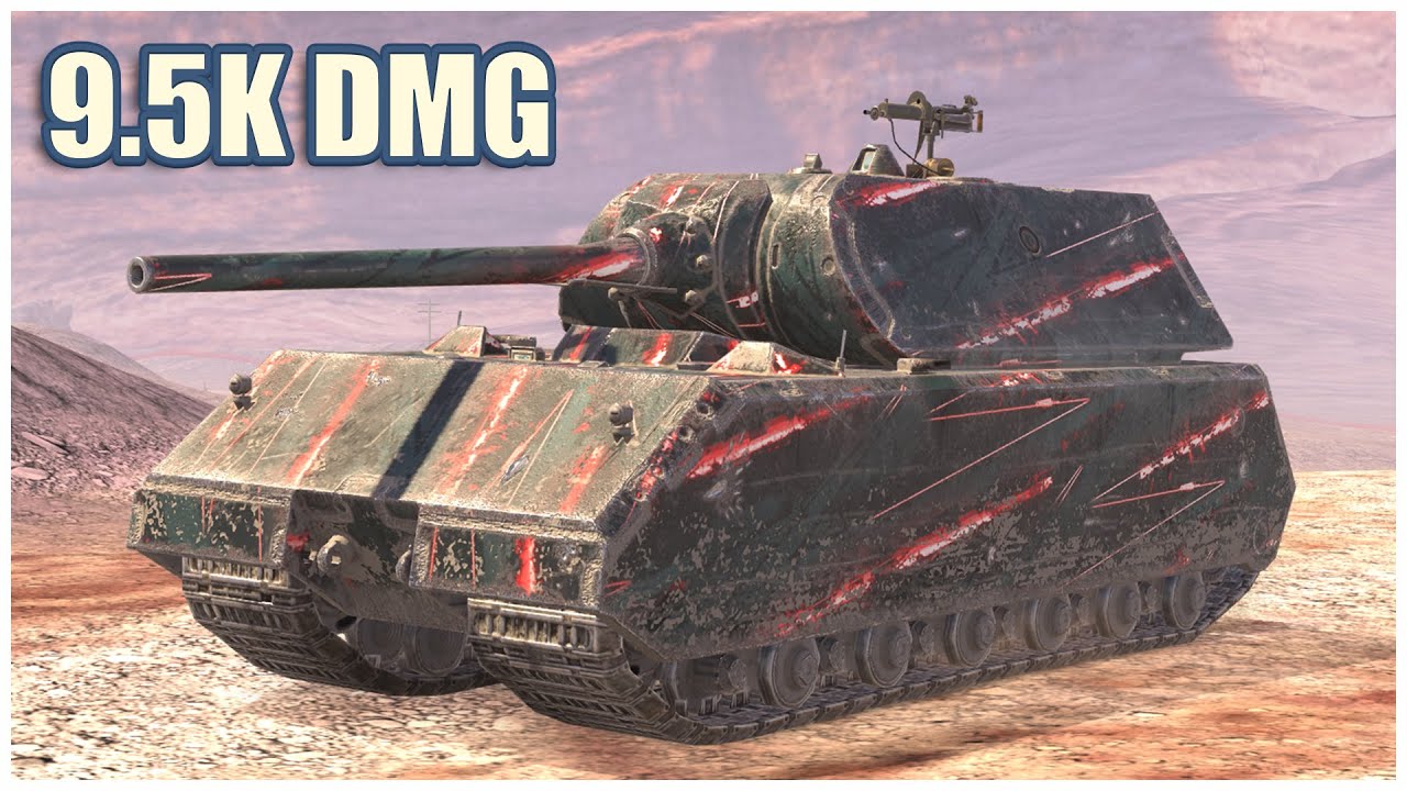 Maus • 9.5К УРОНА • 6 ФРАГОВ • WoT Blitz