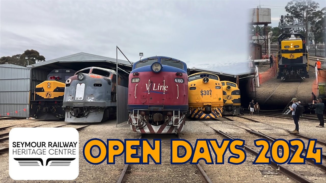 (4K) Seymour Railway Heritage Centre Open Days November 2024! 5 Streamliners Lined up together