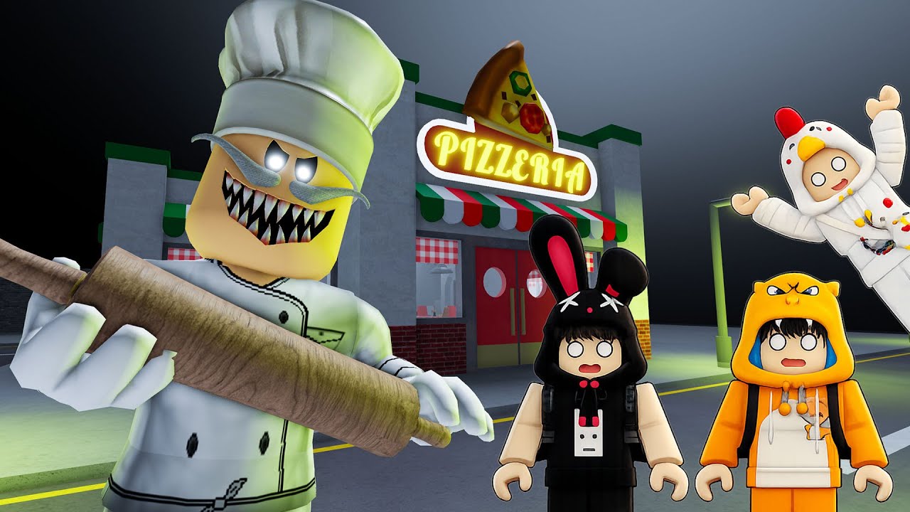 Ferix, Kezri Dan Ciko Terjebak Di Restoran Papa Pizza Yang Mengerikan! ROBLOX