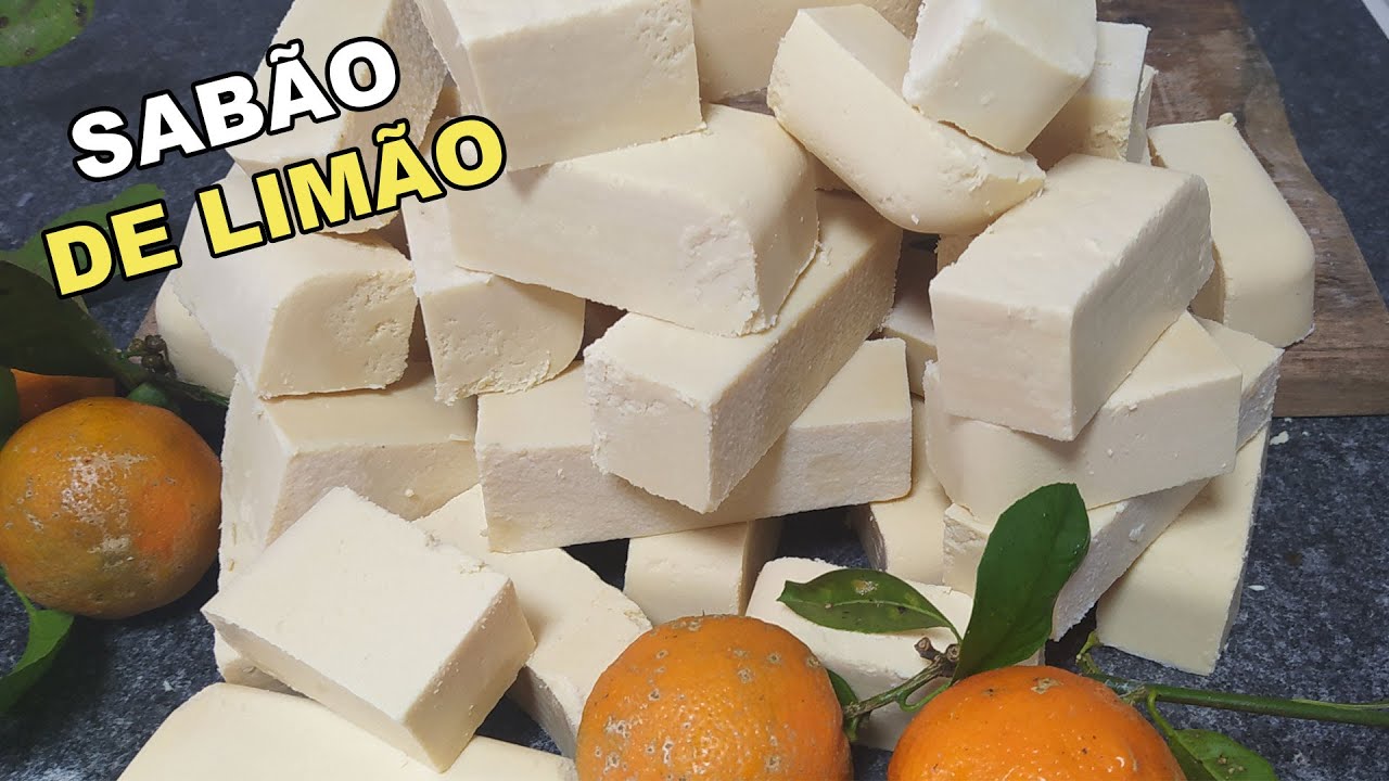 RECEITA SABÃO DE LIMÃO EM BARRA - SUPER FACIL E ÓTIMO CLAREADOR
