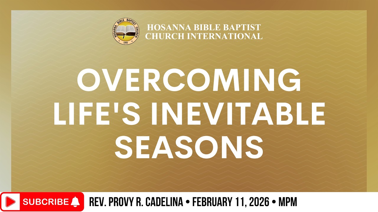 Overcoming Life's Inevitable Seasons | Rev. Provy R. Cadeli&ntilde;a