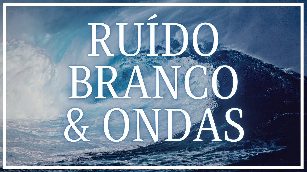 Ruído Branco com Ondas para Estudar e Relaxar | Tela Escura | 1 hora