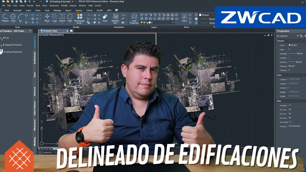 ZWCAD | Delineado de Edificaciones desde Nubes de Puntos