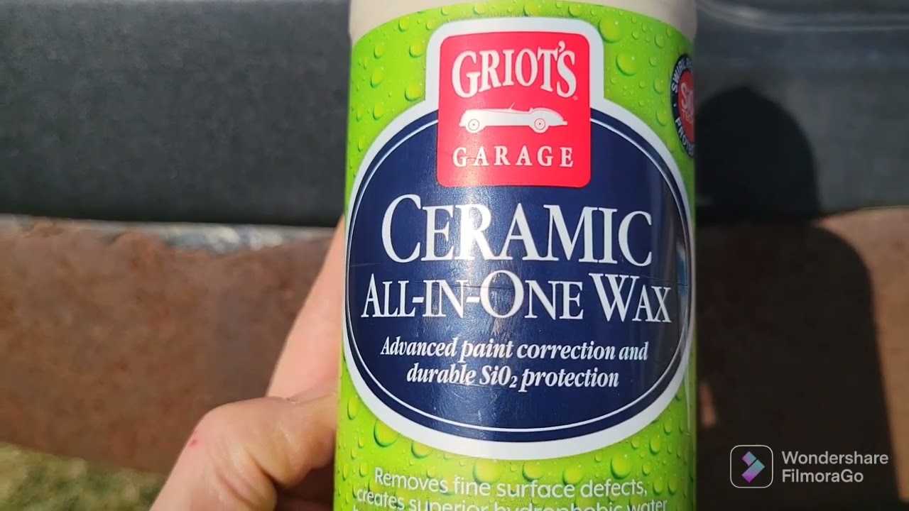 Griot's Garage Ceramic all in one wax off label use.. Trim Restoration..