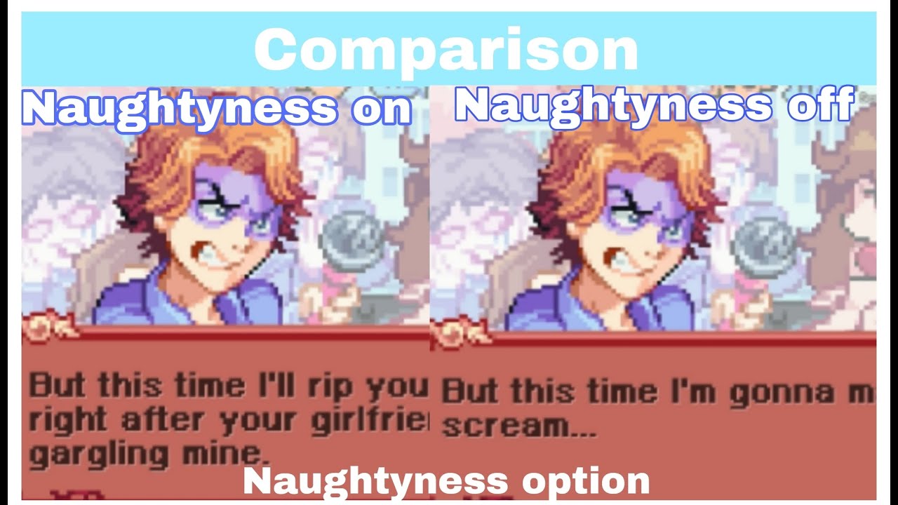 FNF Update - Naughtyness option comparison