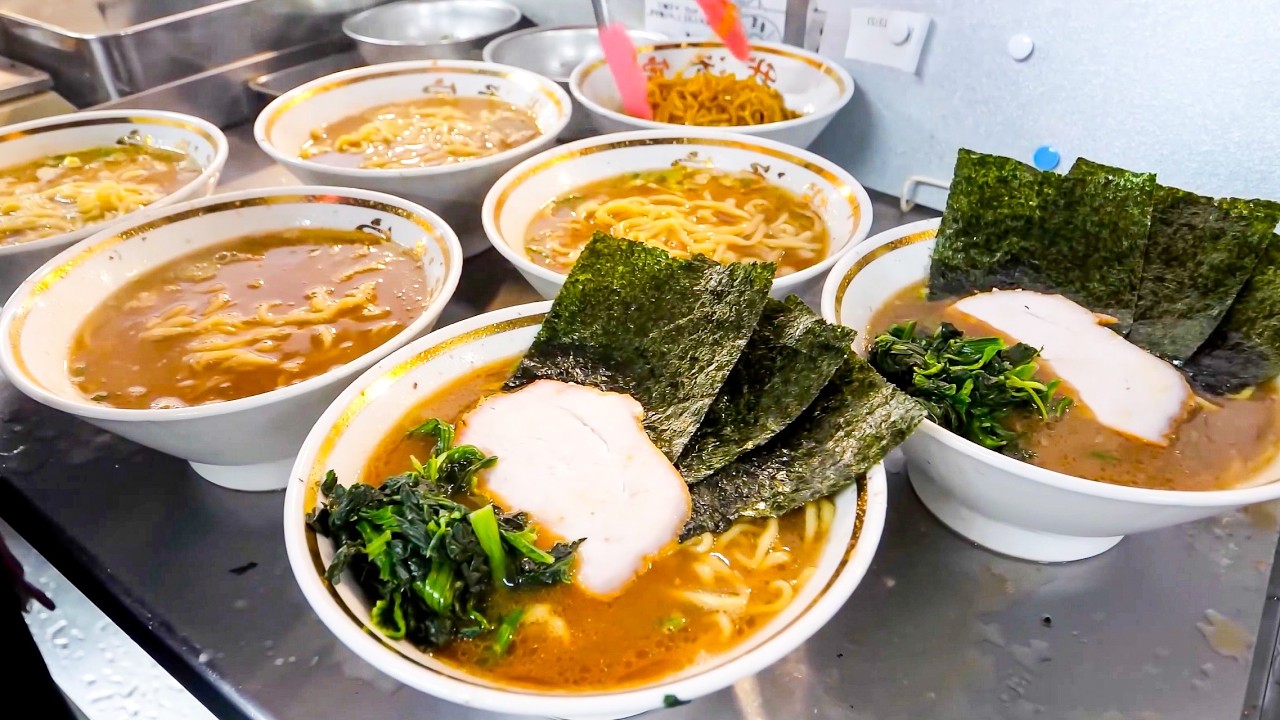 Many Japanese workers come to the line for this Amazing Ramen at 7 am